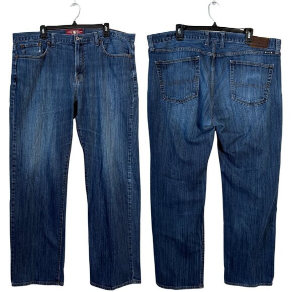 Lucky Brand 361 Vintage Straight Leg Denim Jeans Mens 40x32 Blue Stretch Classic - Picture 1 of 12